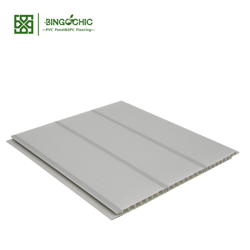 Wholesale Discount 25cm V Groove Pvc Wall Panel -
 Three Sliver line – Chinatide